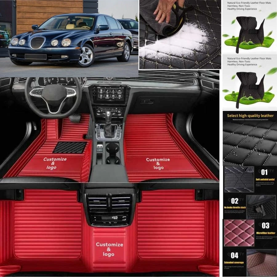 For Jaguar S-Type Car Floor Mats Custom Waterproof Auto Liners Carpets - Imagem 4 de 4