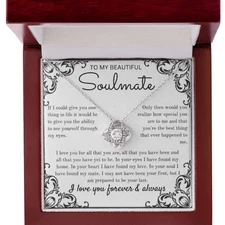 To My Soulmate Necklace Christmas/Birthday/Anniversary Gift for Wife/Girlfriend