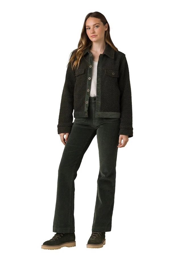 Pantalones Prana Pana Trampas Acampanados Pierna Verde Oscuro Boho Retro Y2K Para Mujer Talla 10” Foto 3 de 4