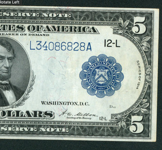 $5 1914 ((VF )) Federal Reserve Note DAILY CURRENCY AUCTIONS