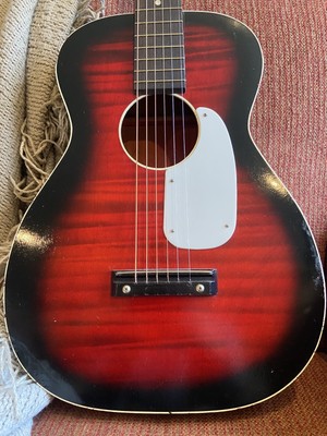 Vintage 60's Harmony Stella F66 Parlor Guitar Red Rare Excellent