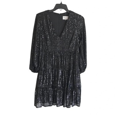 black sequin tiered dress Black Sequin Off The Shoulder Prom Dress A Line Lace Tiered Stunning Prom Dress Evening Dress