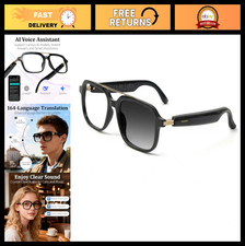 Bluetooth Smart Glasses for Men & Women - AI Translation, Open-Ear Audio, UV Pro