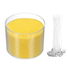 Sand Candles with 30 Pcs Wicks 14Oz / 400g Candle Beads, Yellow