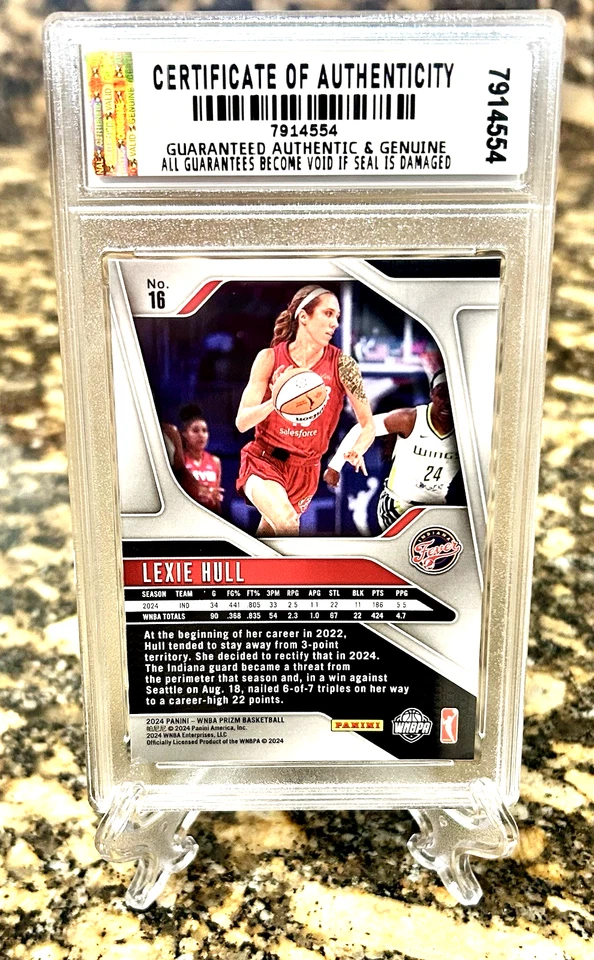 LEXI HULL 2024 PANINI PRIZM Green #16 Chrome Graded GEM-MT 10. COA - Image 3 of 4