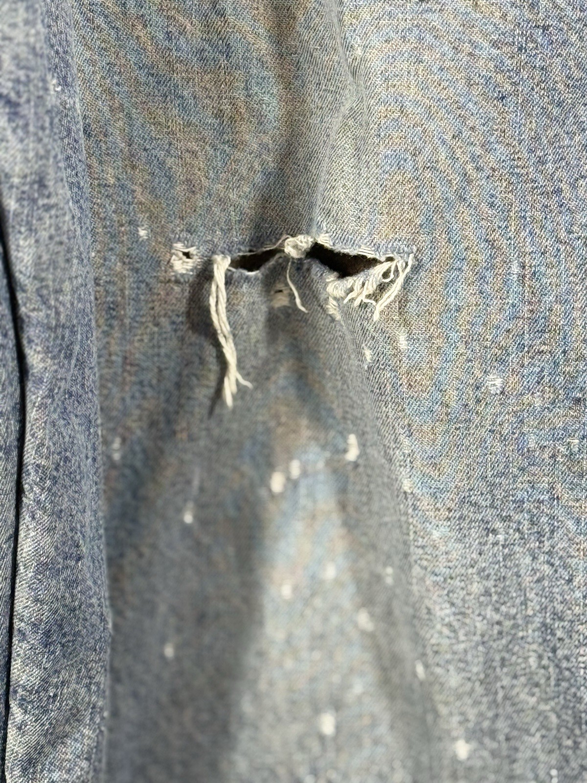 Wrangler Work Carpenter Jeans Mens 38 Fleece Lined Baggy Distressed Thrashed image 3