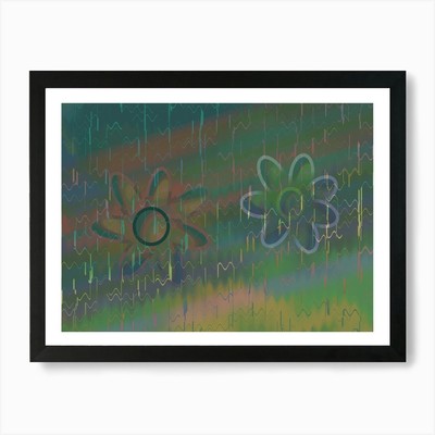 Abstrakte Blume Animation mit Artf gerahmtes Wandbild Poster Leinwanddruck Bild