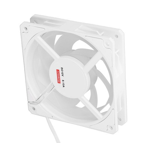 PWM PC Case Fan White MFDB Hydraulic Bearing 2200RPM Intelligent Temperature Con - Picture 12 of 12