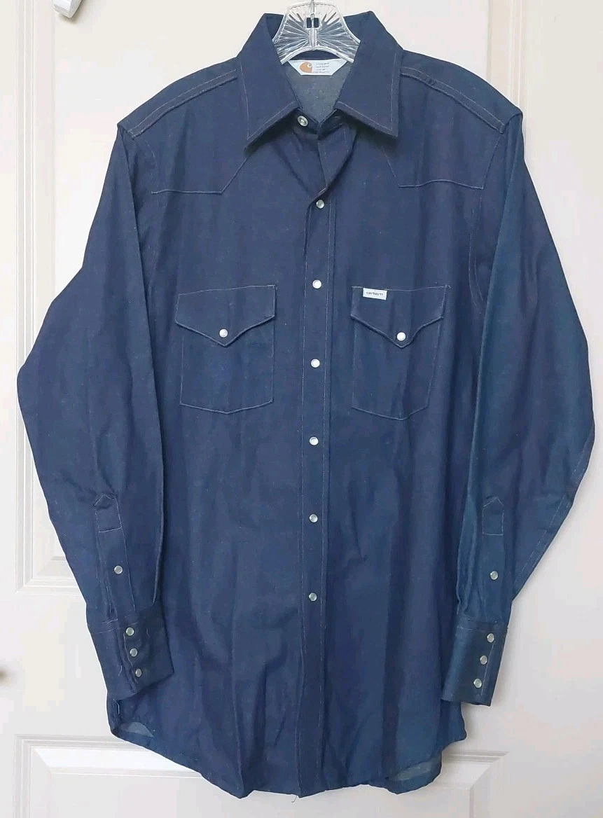 Carhartt Denim Western Casual Button-Down Shirts for Men for sale