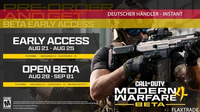 Call of Duty Modern Warfare MW4 Beta Code PS5 Xbox PC - DEUTSCHER HÄNDLER