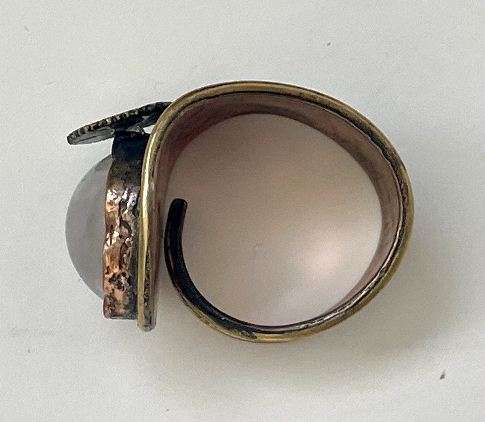 Brutalis Artisan Brass Statement Ring Adjustable … - image 7