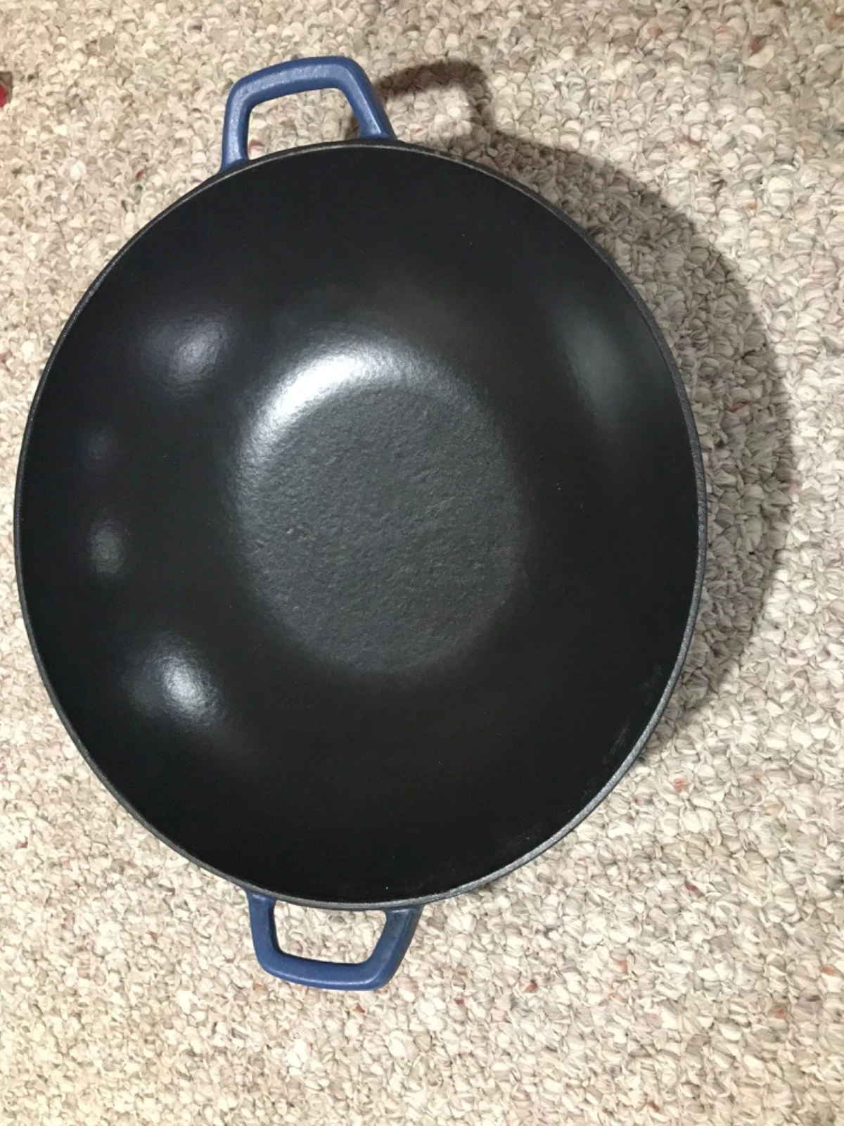 Zakarian 14” Cast Iron Blue Wok 17 1/2" Handle to Handle