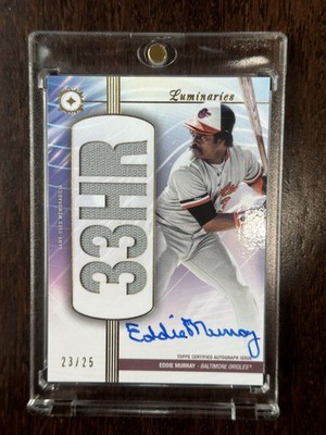 2024 TOPPS LUMINARIES HOME RUN KINGS AUTO RELIC #HRKAR-EM EDDIE MURRAY #/25