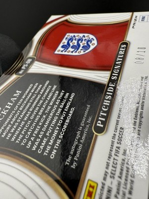 2024-25 Select FIFA David Beckham 8/10 Pitchside Signatures Auto