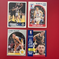 Chris Mullin - 4 Card Lot - Modern NBA Basketball Warriors St. John's HOF (b)