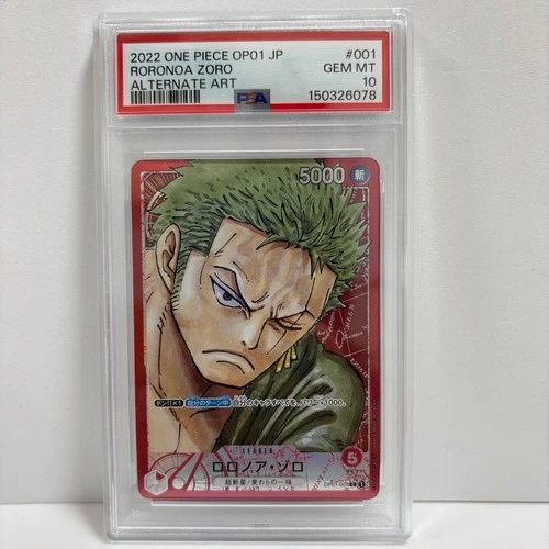 PSA 10 Roronoa Zoro L-P OP01-001 One Piece Romance Dawn