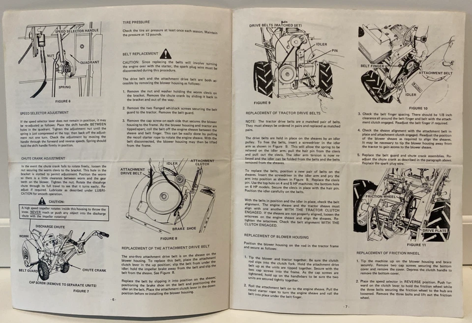 Vtg & Orig 1976 Manual Ariens Snow Thro Models 922018 to 922025 & Tecumseh Eng - Image 3 of 4