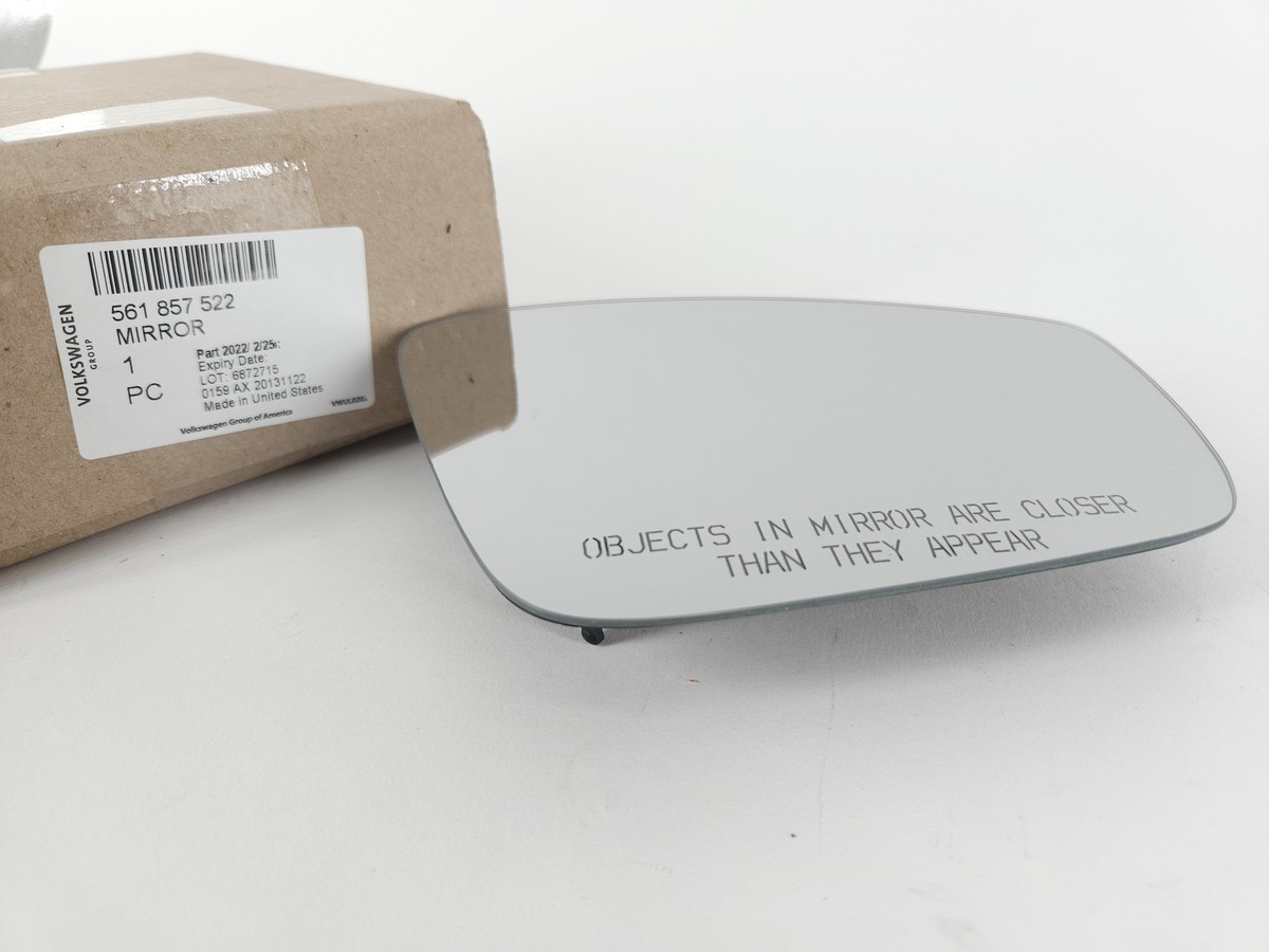 Genuine OEM VW 561-857-522 Passenger RH Side Mirror Glass 2013