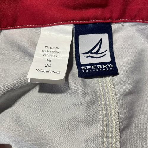 Sperry Mens Swim Trunks Board Shorts Sz 34 Striped Bold Polyester/Spandex - Picture 3 of 4