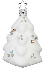 Inge-Glas Tree Covered in Snow 10068S024 German Glass Christmas Orn w/Gift Box
