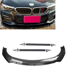 4Pcs Front Bumper Lip Splitter Spoiler Carbon Fiber For BMW