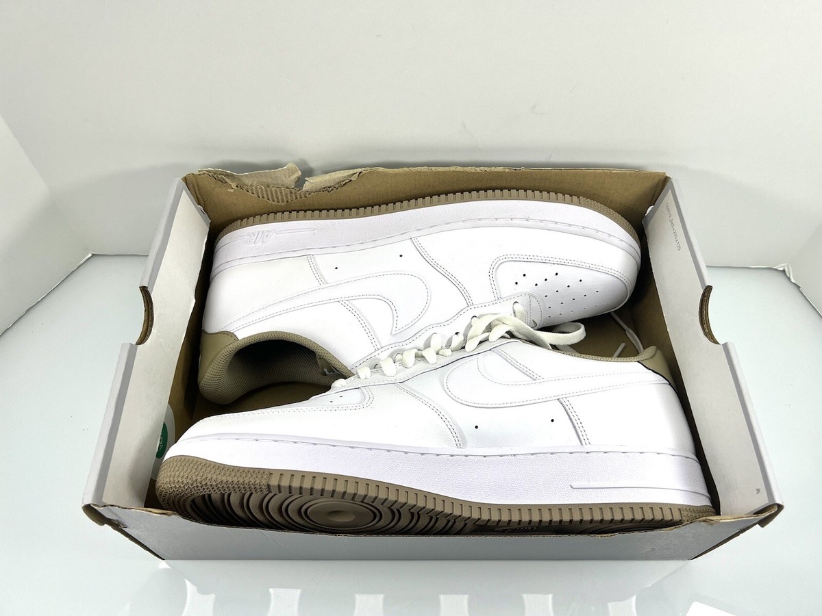NIKE AIR FORCE 1 '07 LOW WHITE KHAKI DR9867 100 sz 14 | eBay