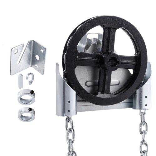 Garage Door Chain Hoist Model 4000 1:1 Reduction Wall Mount (1 Inch Shaft)