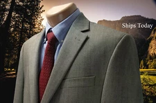 Ralph Lauren Men's 40R Gray Check 50% Wool 50% Poly Blazer Sport Coat 10063