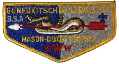 Guneukitschik Lodge 317 Mason-Dixon Council MD S7a Flap YEL Bdr (RC911)