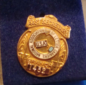 National Association of Letter Carriers Branch 1432 Union Secretary Lapel Pin