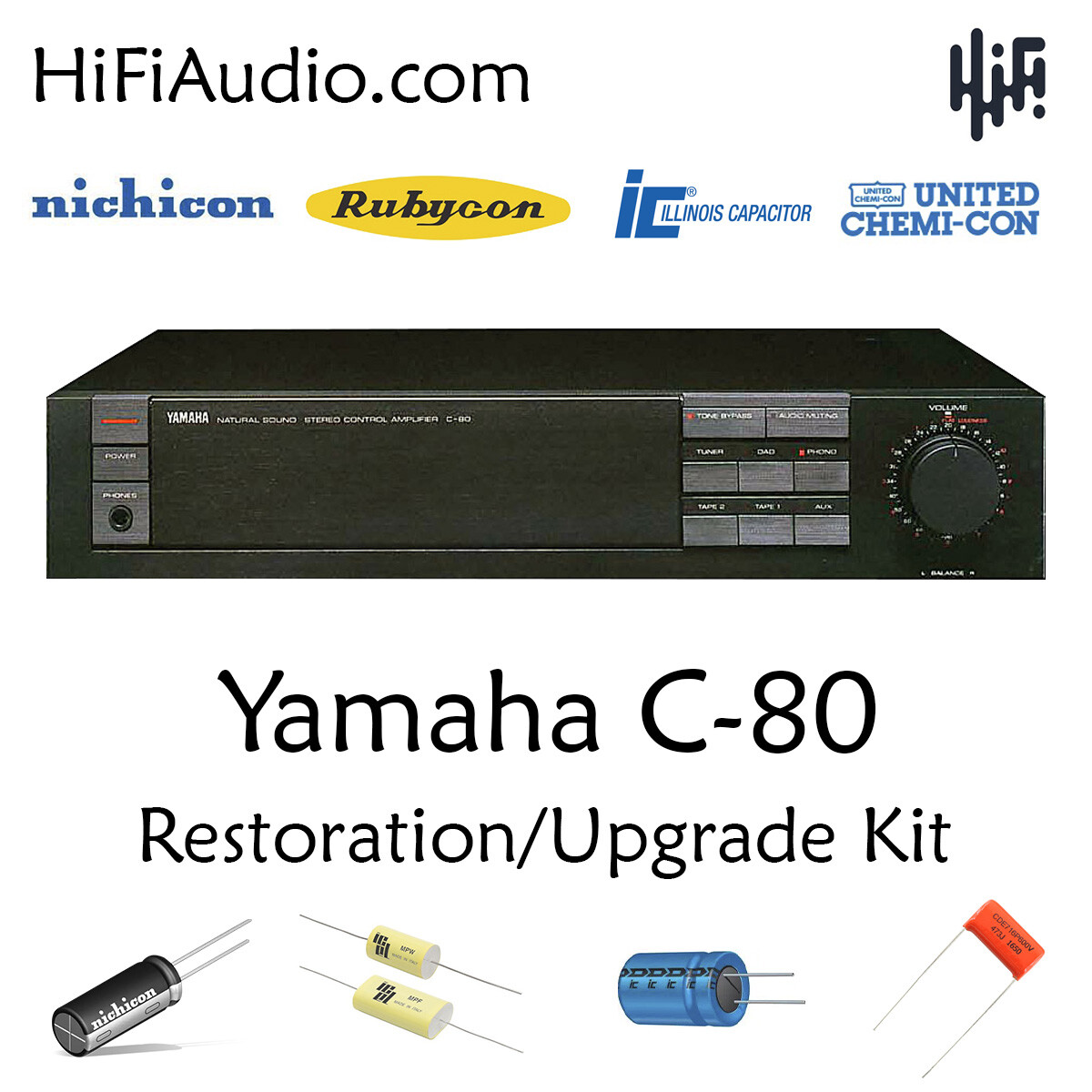 Yamaha C80 preamp restoration recap service kit fix repair Yamaha C80 preamp restoration recap service kit fix repair