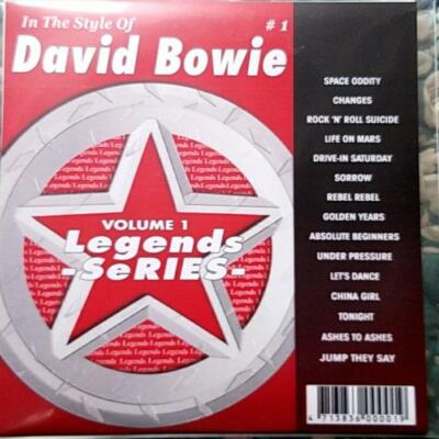 LEGENDS KARAOKE CDG DAVID BOWIE HITS OLDIES  #1 CD+G 15 SONGS CHINA GIRL,SPACE