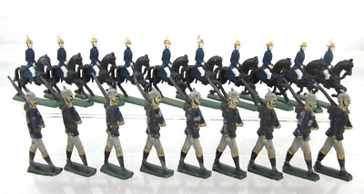 Solid-Cast Demironde Toy Soldiers With Prussian Dragoons Brand Unknown
