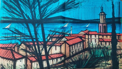 Bernard BUFFET Original lithograph "Panorama de Saint-Tropez", 1979 - Picture 6 of 7