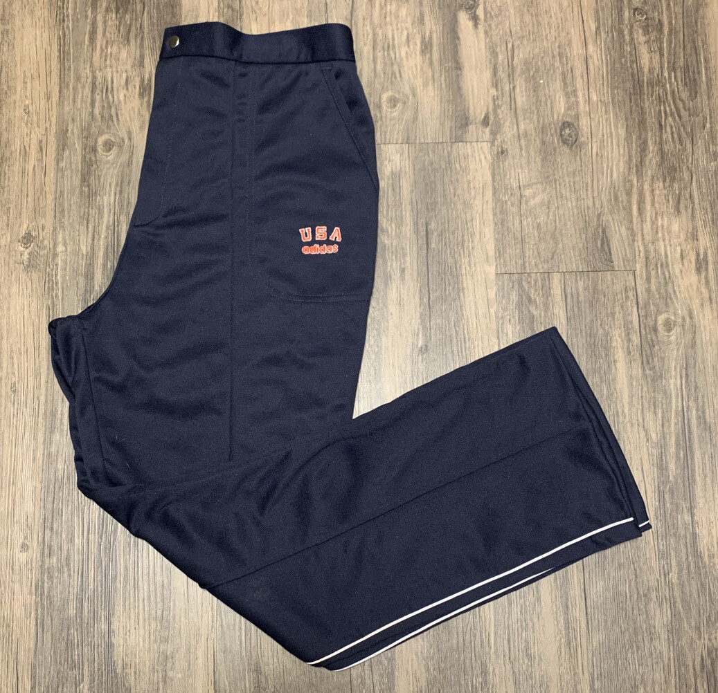 Vintage Olympics Adidas 1984 LA Los Angeles  Training Pants Mens L  Rare Retro image 3
