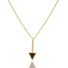 Smoky Quartz CZ 925 Sterling Silver Gold Plated Chain Pendant Necklace Jewelry