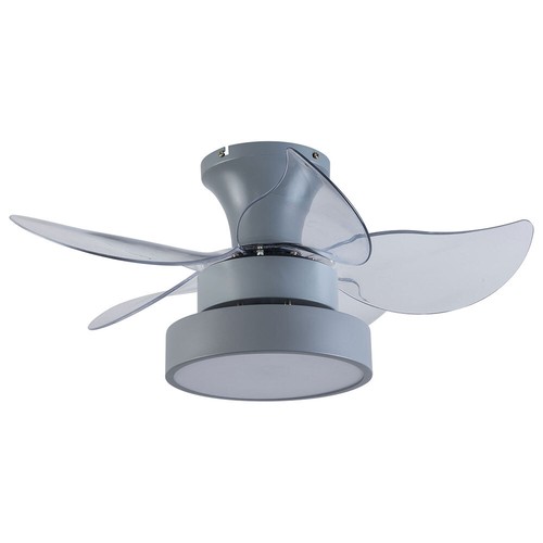 Grey Modern Fan Lights Ceiling Mount LED Ceiling Light Kit With Remote Control - Picture 15 of 24