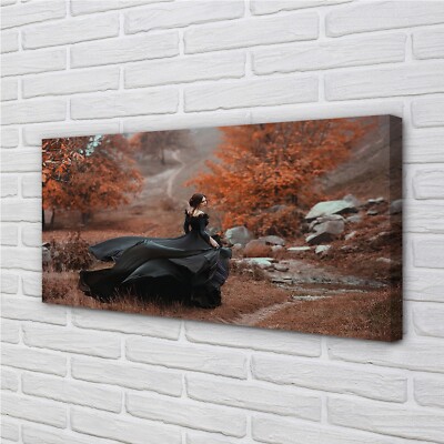 Tulup Leinwandbild 120x60 Wandkunst Weibliche Herbstberge