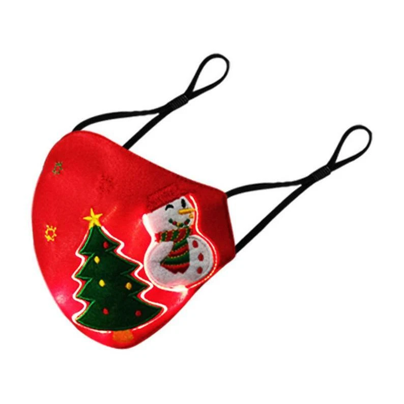 Flashing LED Luminous Face Mask Cover USB Rechargeable Light Up Christmas - Image 2 of 4