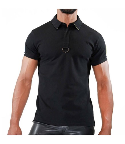 TOF PARIS Polo Smart Classic Original con Elegancia Camiseta Negra y Amarilla 15 - Imagen 2 de 4