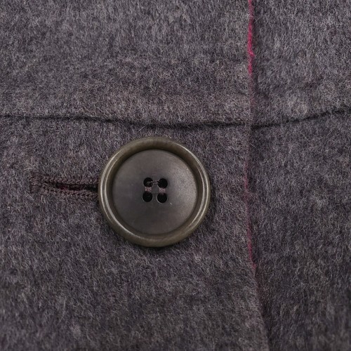 VTG Worth Jacket Womens Petite Medium Gray Pink Alpaca Wool Felted Reversible - Picture 6 of 24