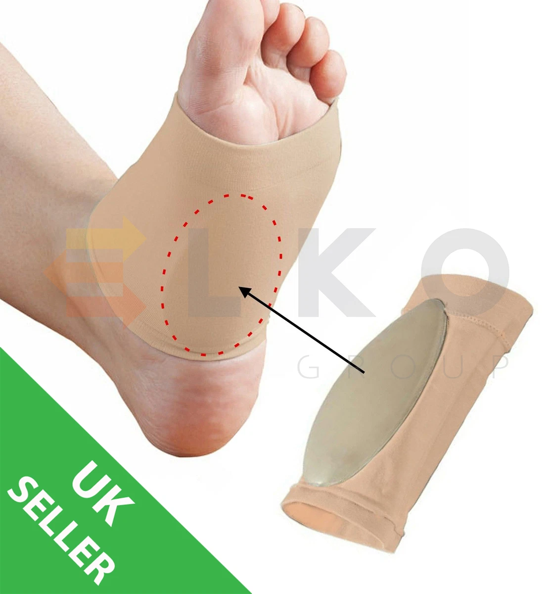  Arch Support for Flat Feet & Plantar Fasciitis, Gel