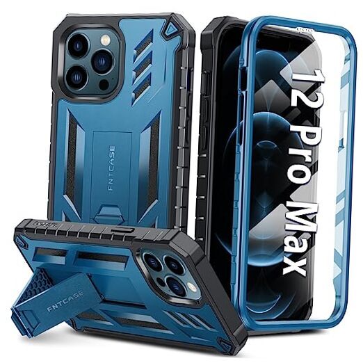 for iPhone 12-Pro-Max Phone Case: Military Grade Drop Proof Protection Blue