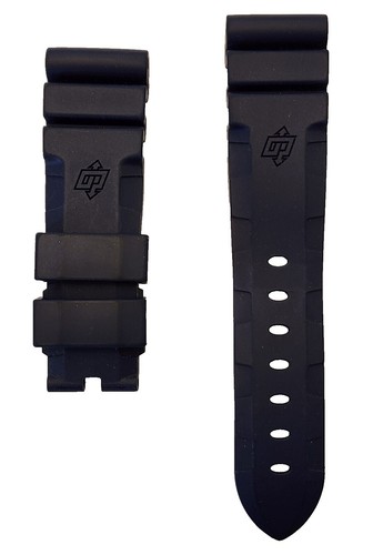Authentic Panerai Blue Rubber 24mm Strap Band w/ 22mm Brushed