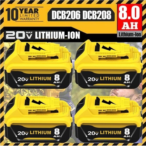 For DeWalt 20V 20 Volt Max XR 8.0AH Lithium Ion Battery DCB205-2 DCB208 DCB200-2
