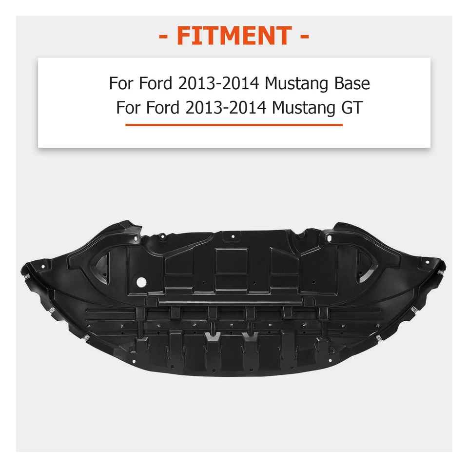 Protector contra salpicaduras de motor bajo cubierta para Ford Mustang 2013-2014 3,7 L 5,0 L Foto 2 de 4