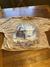 Native American Woman and Tribe The Mountain Shirt Sz 3XL