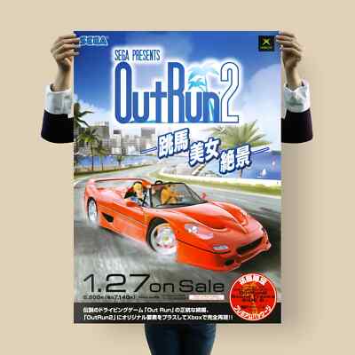 OutRun 2 Poster | SEGA Xbox Promo Print | Japanese Arcade Racing Art