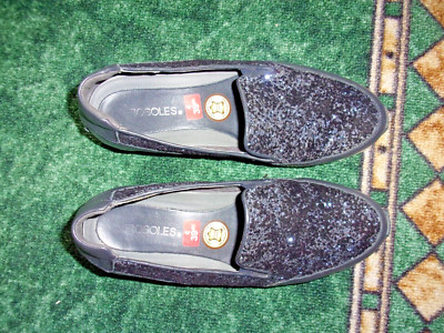 dunkelblaue- glitzerfarbene Slipper  von Aerosoles in Größe 5 1/2