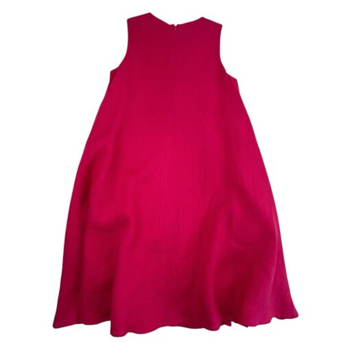 Maeve Anthropologie Linen Sleeveless A-Line Swing Dress Women XS Pink Lined - Picture 3 of 9